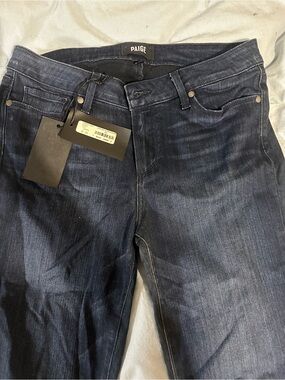 PAIGE Dark Indigo Straight-Leg Jeans